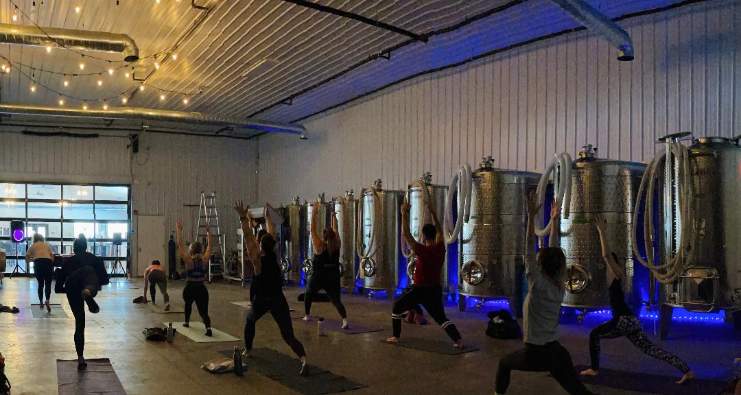 Yoga. Wine. Fellin' Fine.